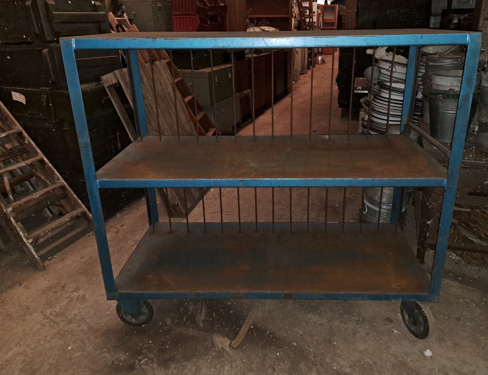 kar karren industriele fabriekskarren, Antiek en Kunst, Ophalen