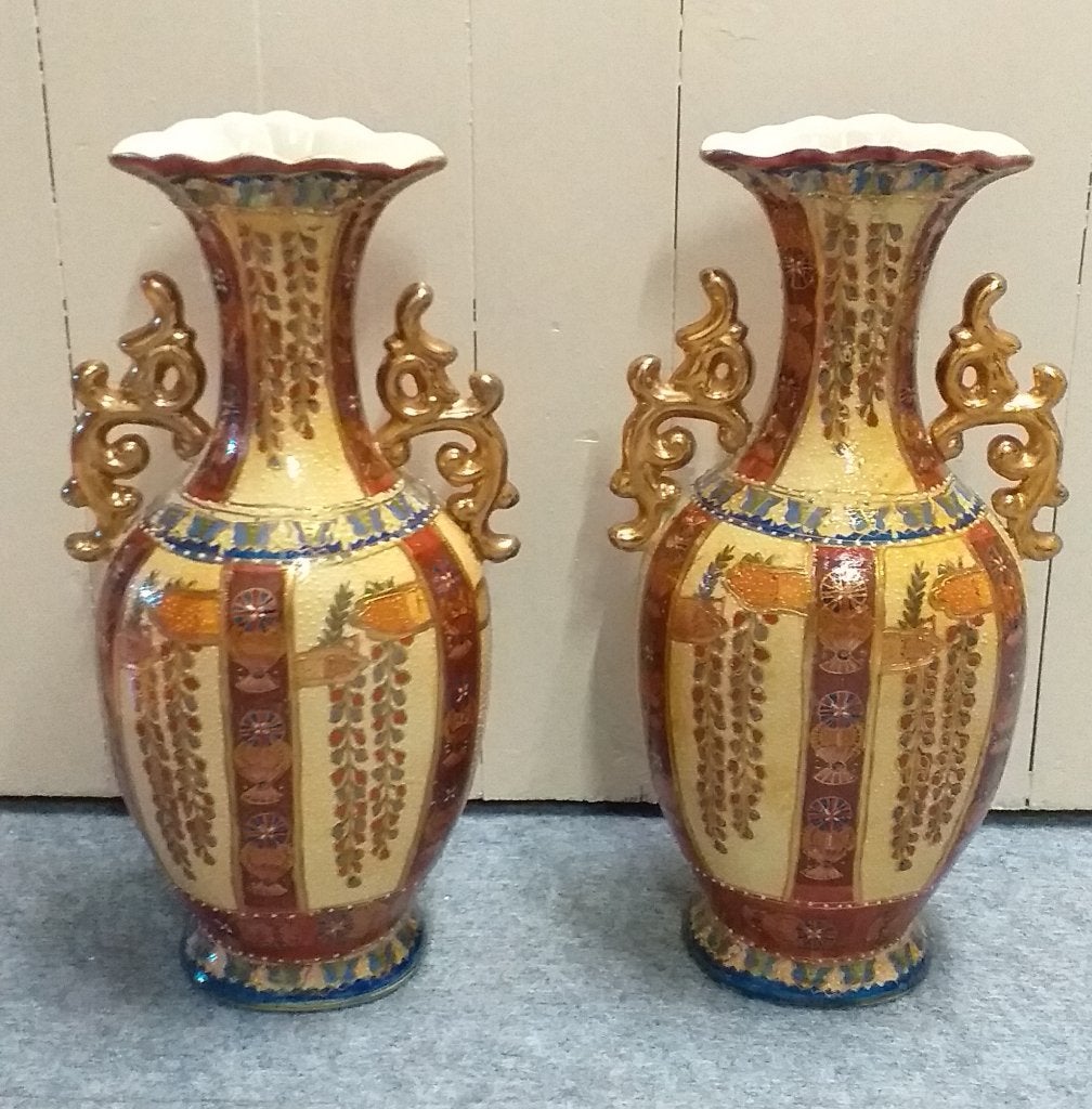 2 mooie Vasen, Maison & Meubles, Accessoires pour la Maison | Vases, Comme neuf, Enlèvement, 42 cm, Pierre/céramique