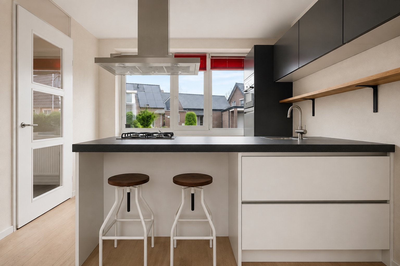✨STRAKKE WITTE RECHTE KEUKEN 435cm ✨, Wit, Dubbelwandige keuken, Ophalen of Verzenden, Zo goed als nieuw