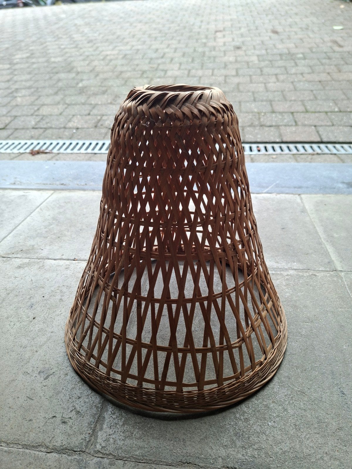 Rieten lampenkap (h=30cm), Ophalen, Gebruikt