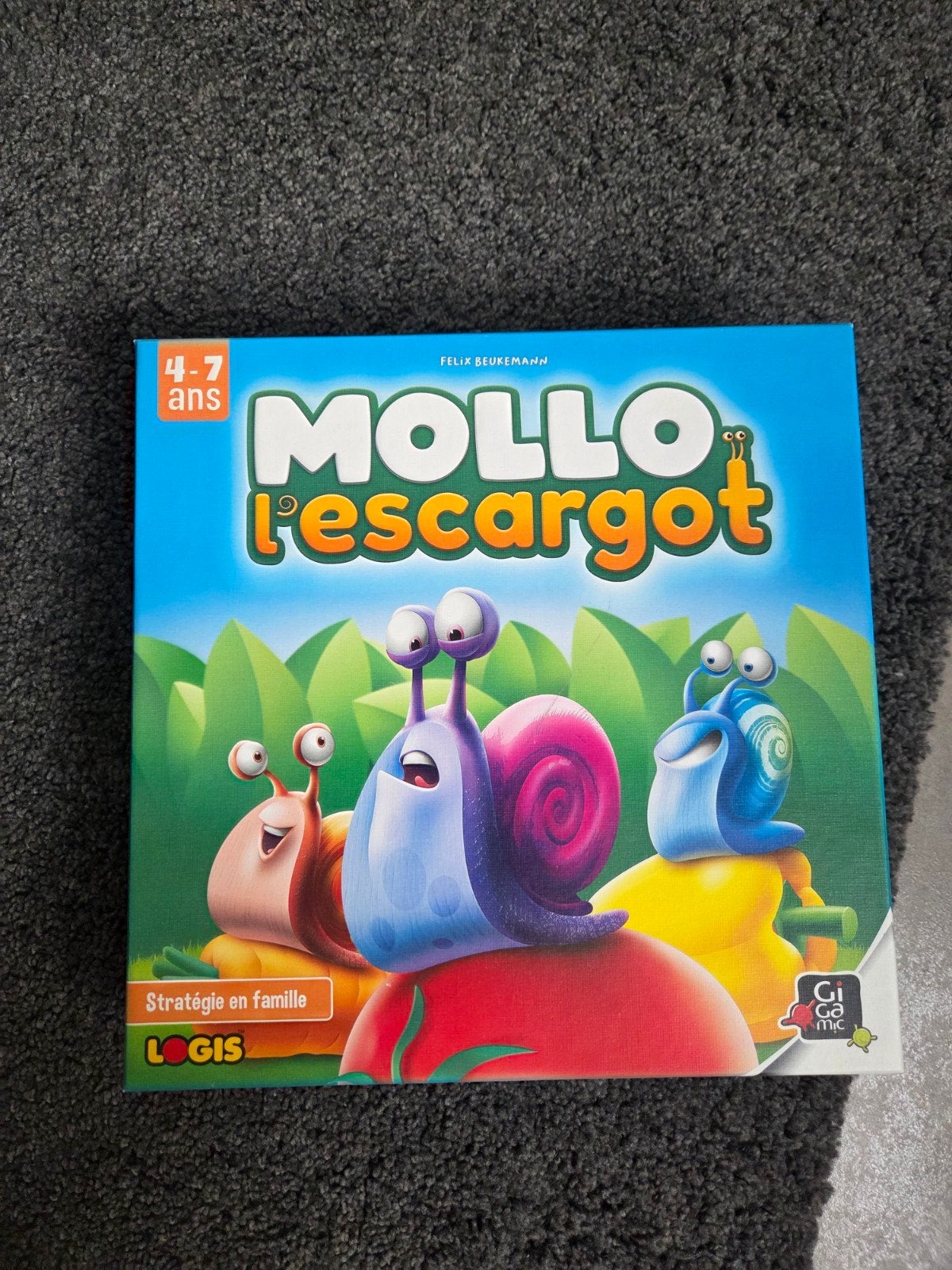 Jeu de société enfant : Mollo l'escargot, Enlèvement, Comme neuf, Gigamic