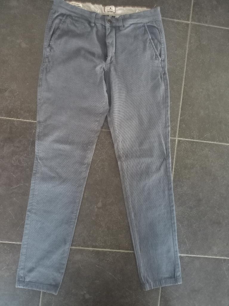 HERENPANTALON JACK&JONES SLIM MARCO W31/L34 ALS NIEUW, Kleding | Heren, Broeken en Pantalons, Blauw, Overige maten, Ophalen of Verzenden