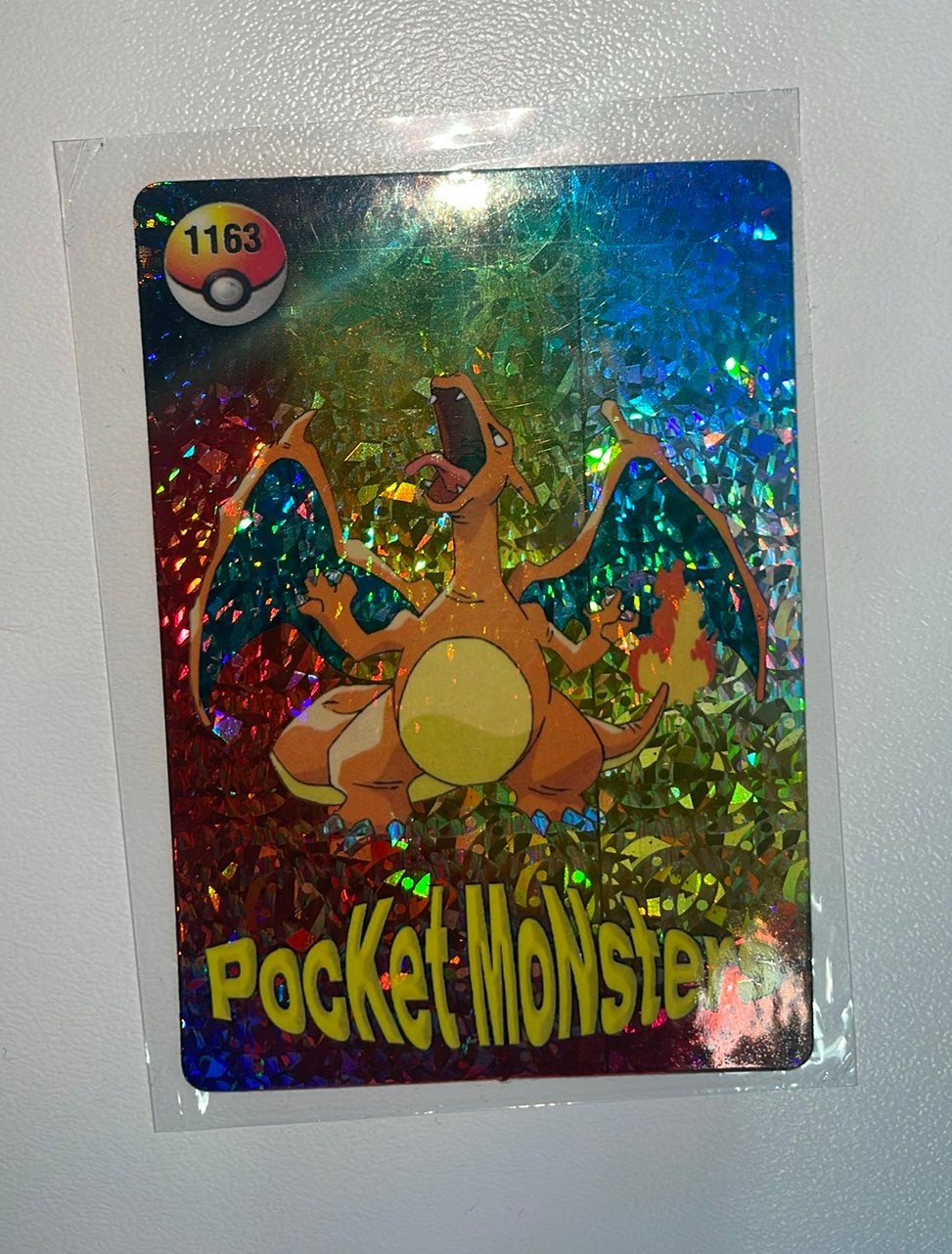 1966-1999 Pocket Monsters Charizard Prism Sticker Charizard, Verzamelen, Ophalen of Verzenden, Zo goed als nieuw, Speelkaart(en)