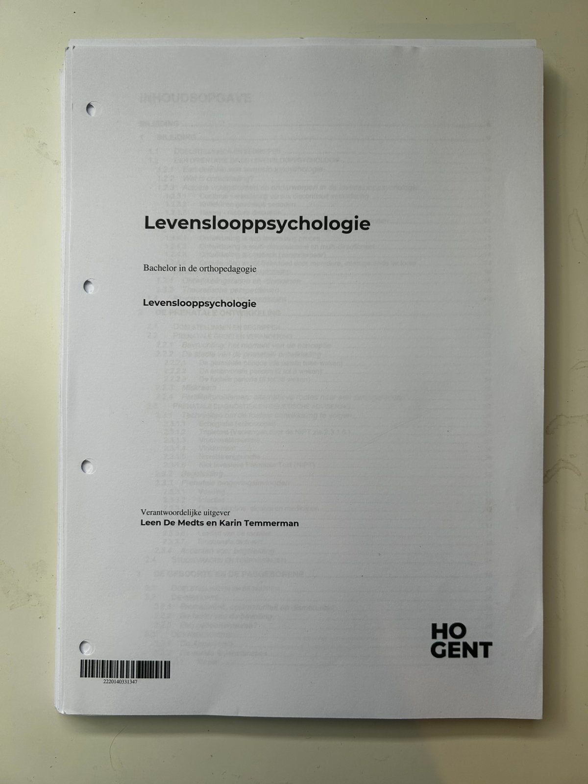 Syllabus Levenslooppsychologie, Boeken, Ophalen of Verzenden, Zo goed als nieuw