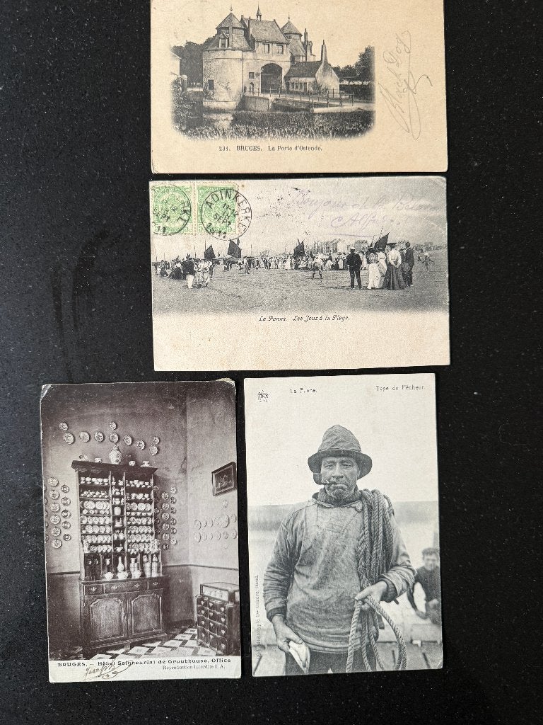 Lot 22 cartes postales anciennes Belgique a.o., Collections, Enlèvement ou Envoi