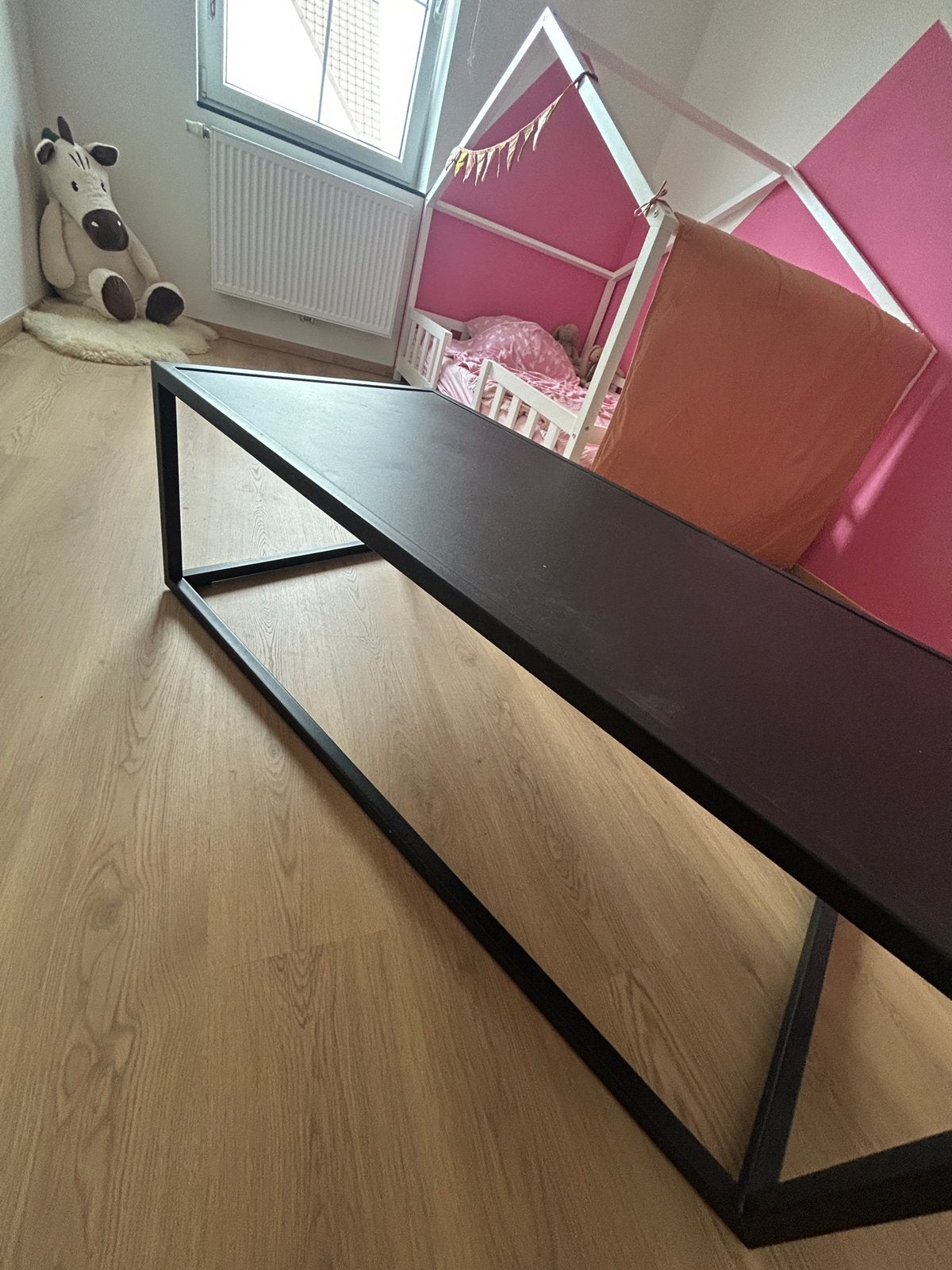 Table basse entièrement en fer forgé, Maison & Meubles, Comme neuf, Enlèvement, 50 à 100 cm, Smeed ijzer werk