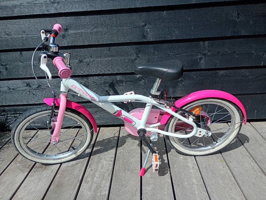 Vélo 16 pouces B'Twin pour filles, Vélos & Vélomoteurs, Enlèvement, Utilisé, Frein à main, 16 pouces