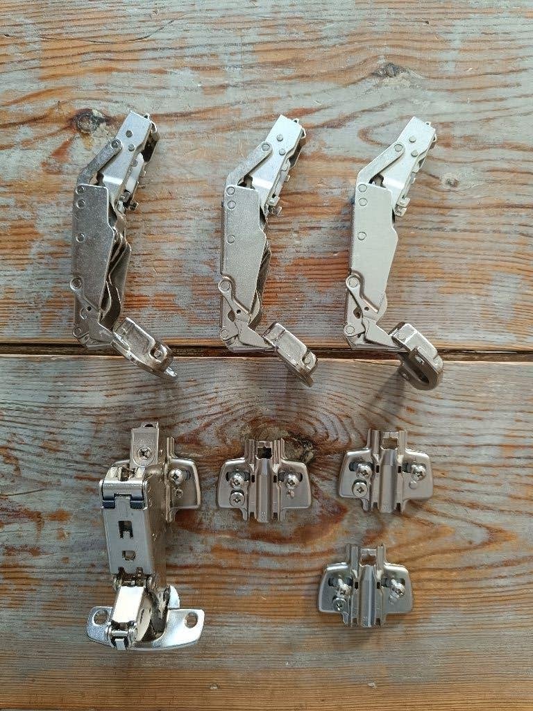 4 Hettich Sensys 8657i 165 groothoek scharnieren, opliggend, Doe-het-zelf en Bouw, Ophalen, Nieuw, Scharnier