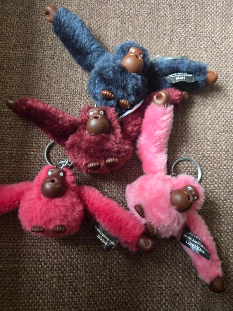 Kipling 4 aapjes, sleutelhanger, Ophalen of Verzenden, Gebruikt, Merk