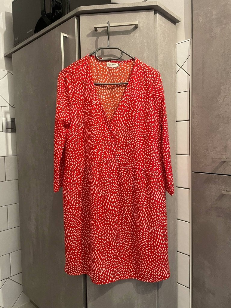 New SEASON JURK oranje wit S/M, Kleding | Dames, SEASON, Nieuw, Oranje, Ophalen of Verzenden