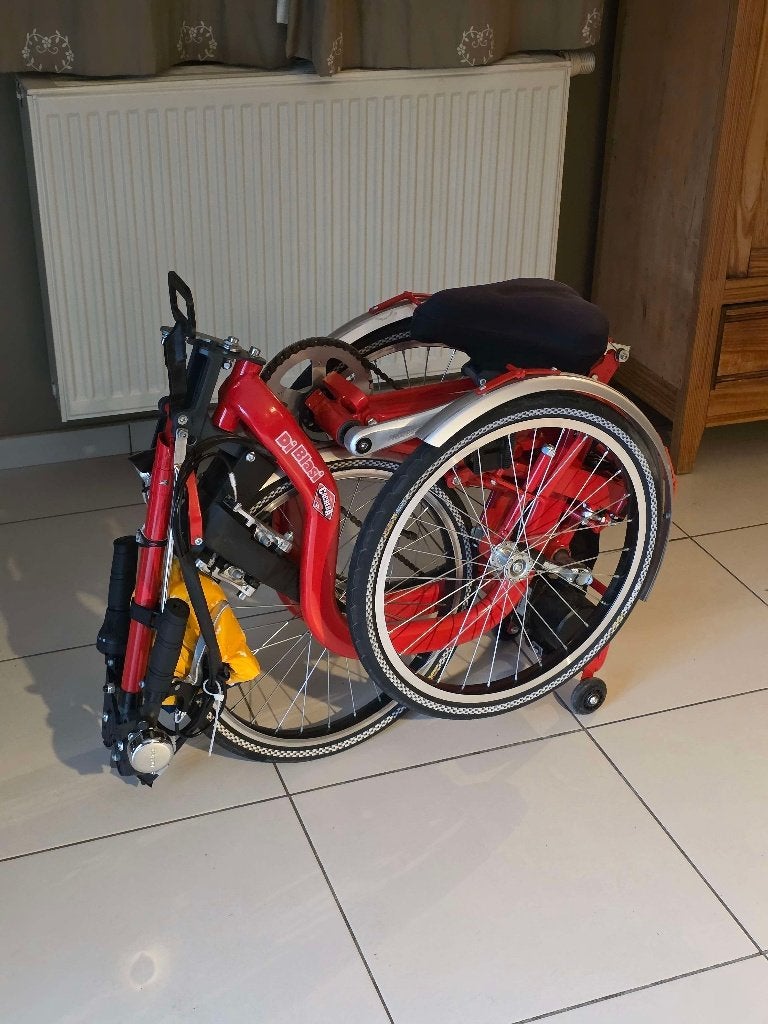 Tricycle électrique pliant Di Blasi R34 + 1 batterie, Vélos & Vélomoteurs, Enlèvement, Utilisé, Frein à disque, Di blasi