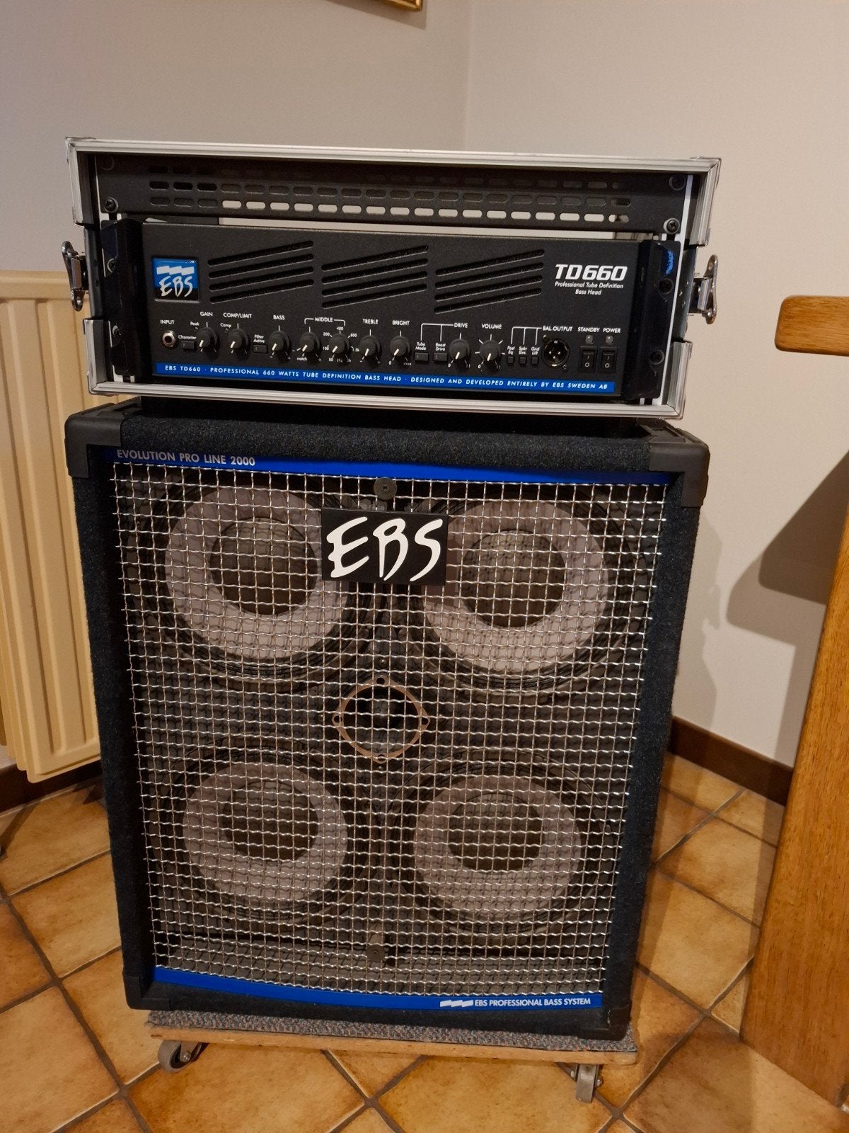 EBS TD660 en EBS Proline cab, Muziek en Instrumenten, Ophalen, Zo goed als nieuw, Basgitaar, 100 watt of meer