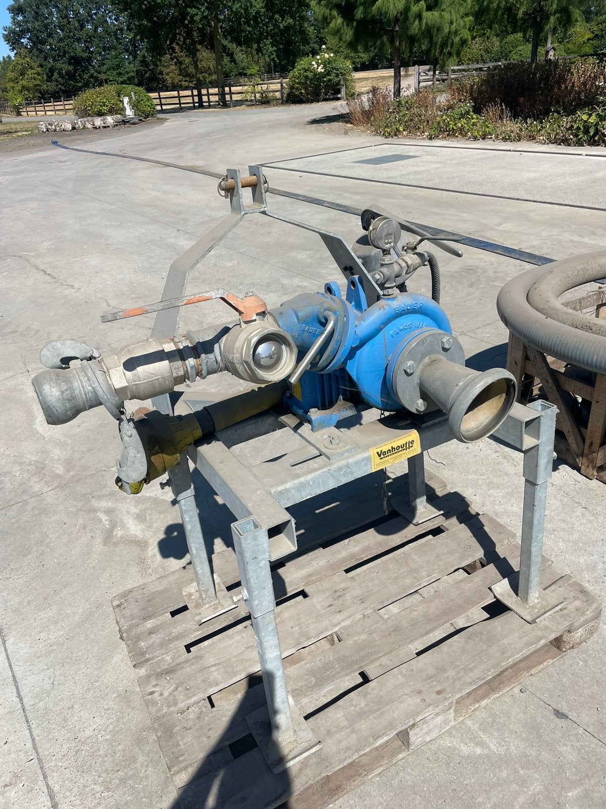 Waterpomp Bauer F3/60 inclusief aanzuig en afvoer buizen, Ophalen, Akkerbouw, Beregening en Drainage