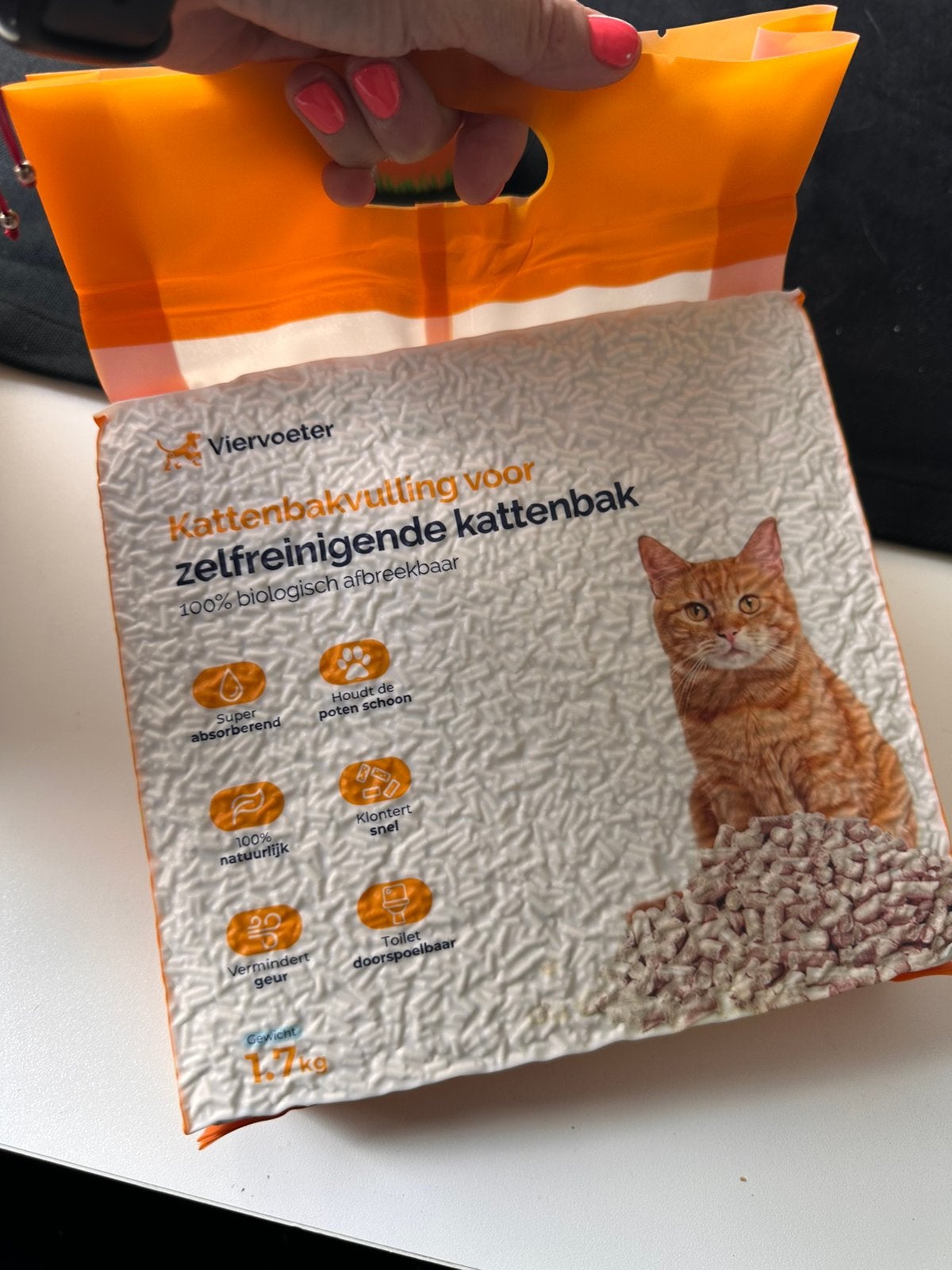 Viervoeter kattenbakvulling  4 X 1,7 kg nieuw !, Animaux & Accessoires, Bacs à litière, Enlèvement, Neuf
