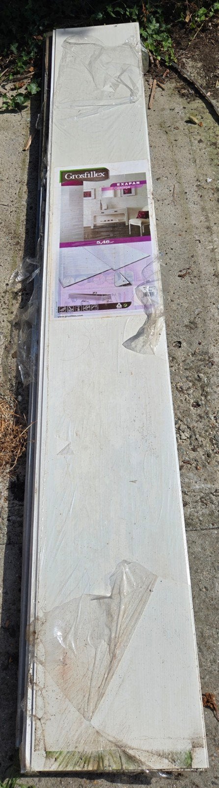 4 witte en 12 donker bruine wandpanelen van Grosfillex, Enlèvement, Comme neuf