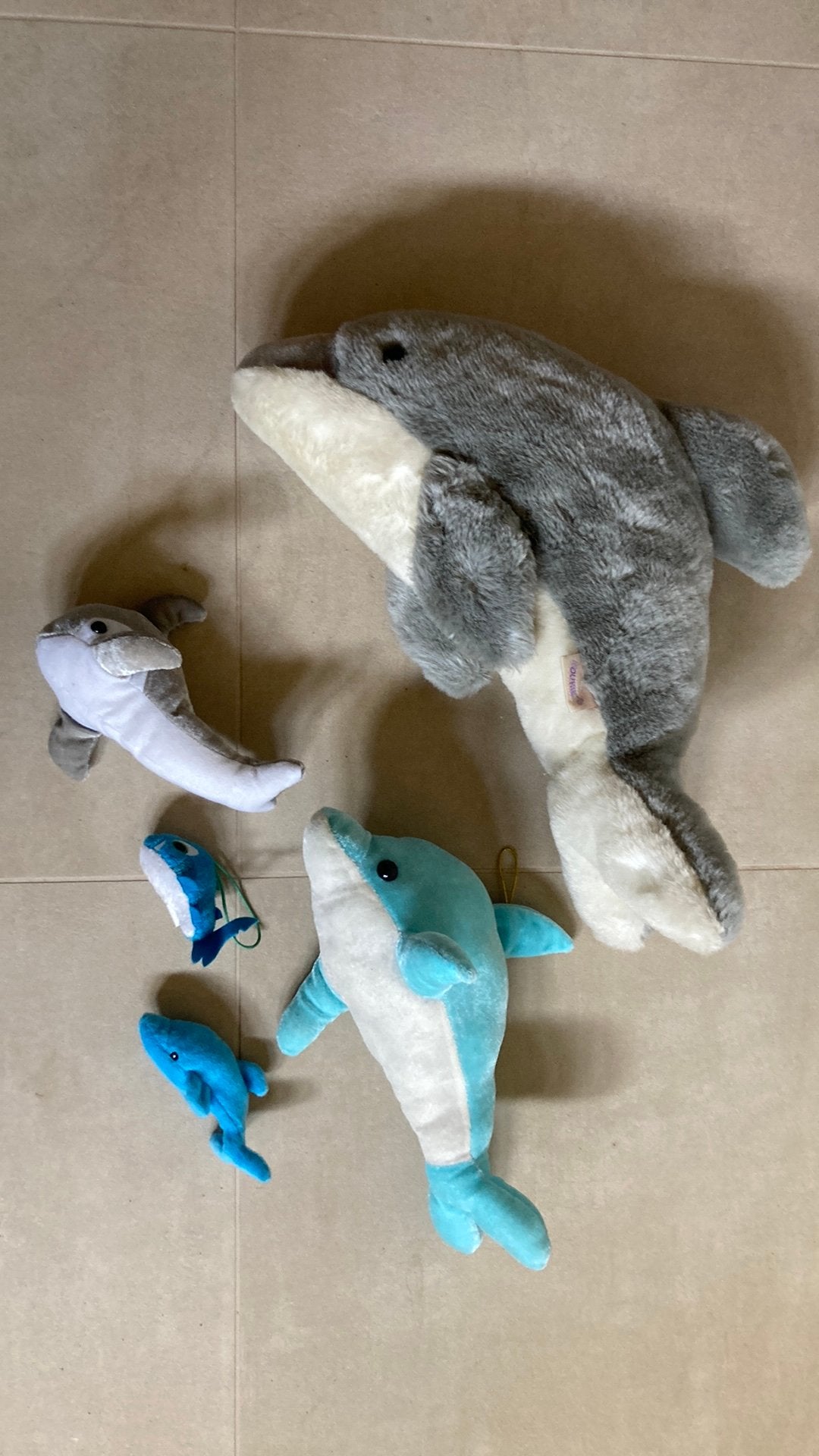 Dolfijnen, Kinderen en Baby's, Speelgoed | Knuffels en Pluche, Overige karakters, Ophalen, Gebruikt, Overige typen