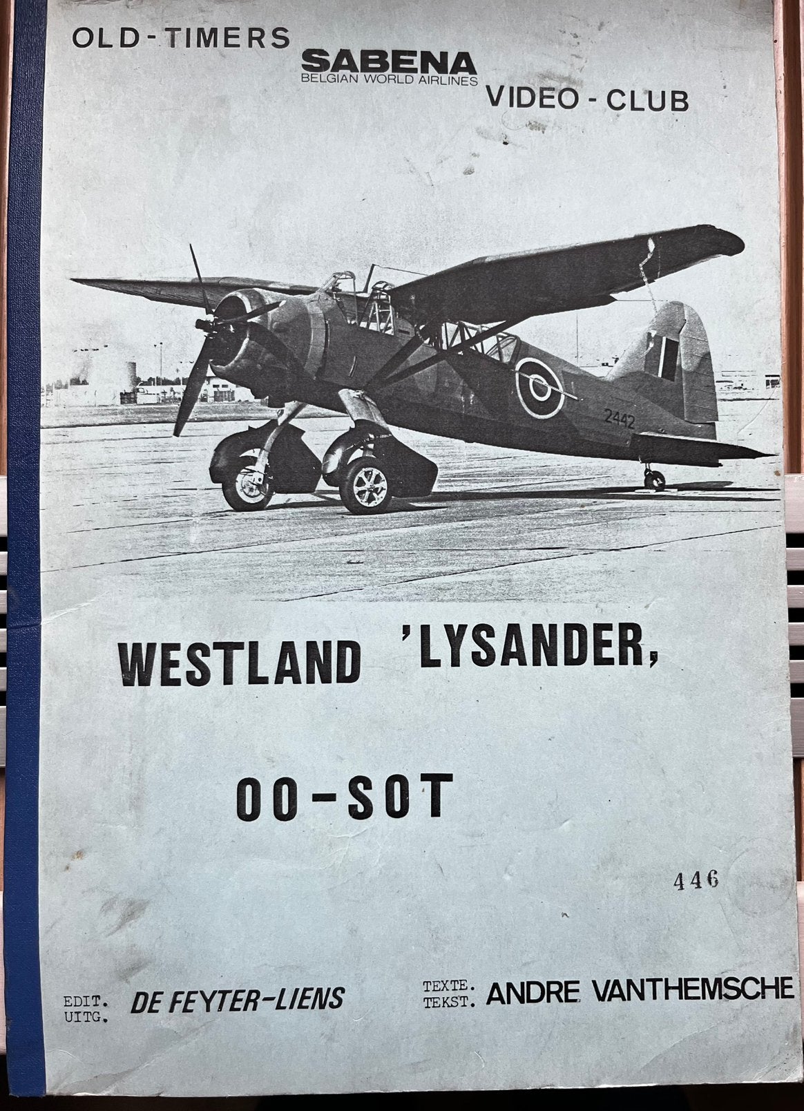 Sabena Old-Timers Westland Lysander ,Sabena Prentkaarten, Ophalen of Verzenden, Gebruikt
