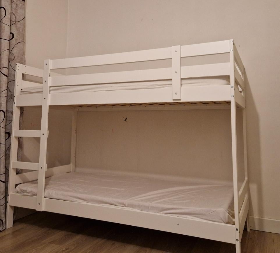 IKEA wit houten stapelbed – 2 x 1-persoons – zeer goede staa, Ophalen, Stapelbed