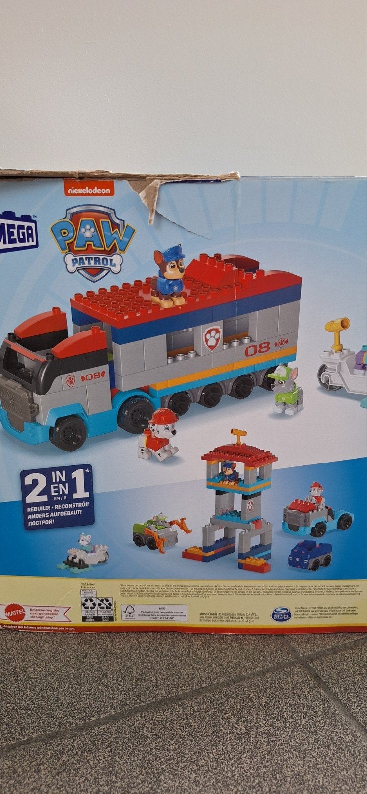 Paw Patrol 2 in 1, Ophalen, Zo goed als nieuw, Megabloks