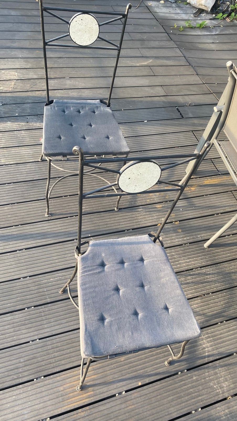Vend  6 chaises Fer forgé, Enlèvement, Noir, Métal