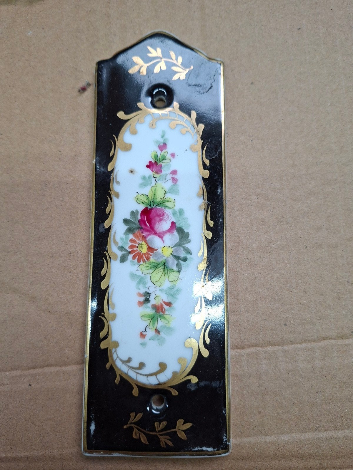 Plaque de porte en porcelaine vintage, Enlèvement ou Envoi