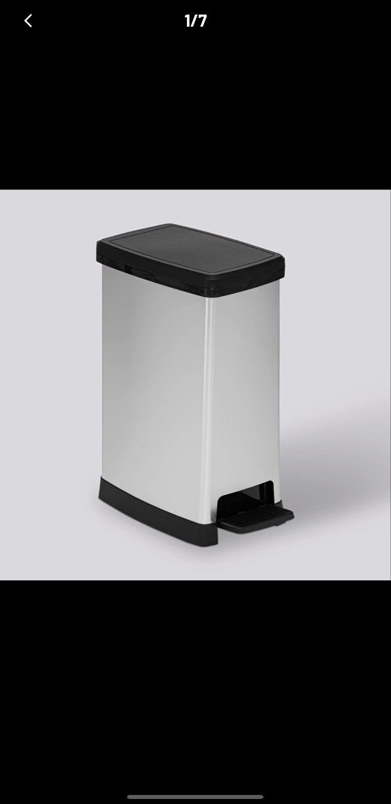 Poubelle à pédale 5five 40L en acier inoxydable avec fermetu, 50 – 75, Enlèvement, Utilisé, Métal