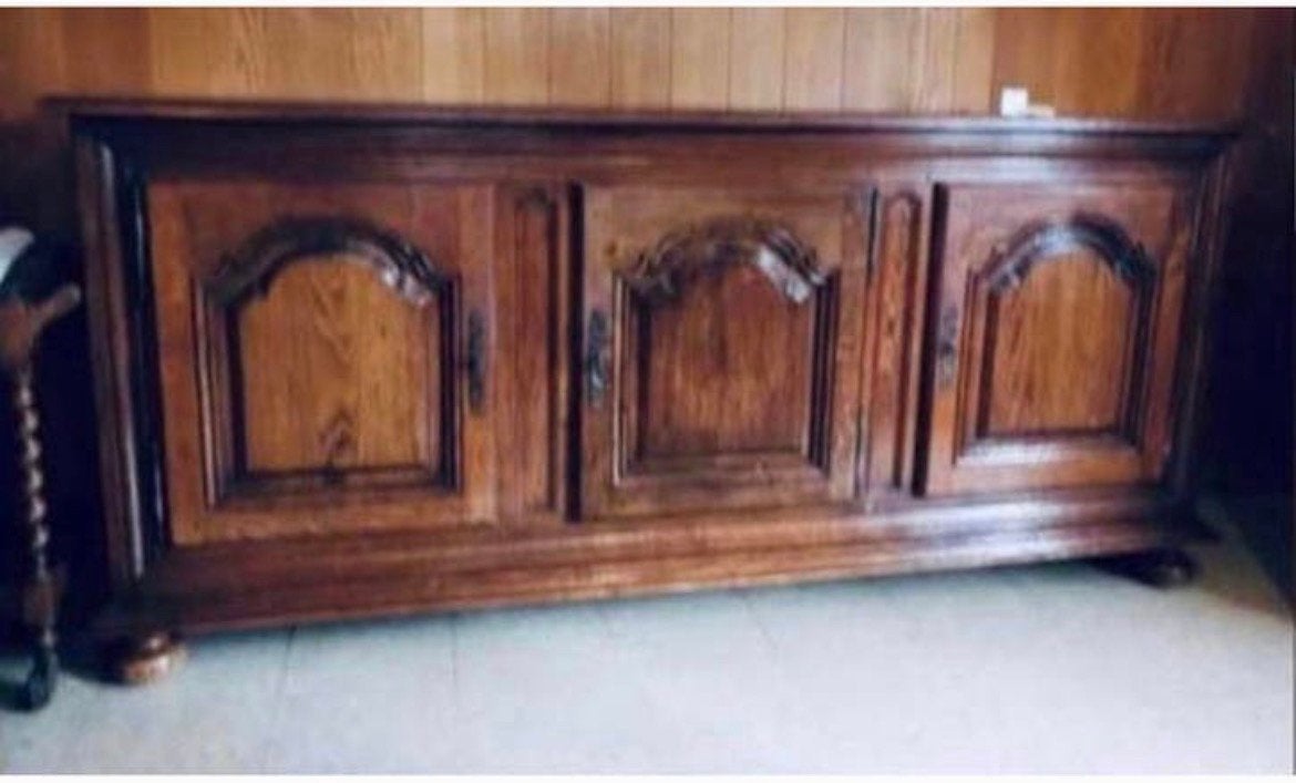 Ancien buffet en bois dressoir, Enlèvement, Utilisé