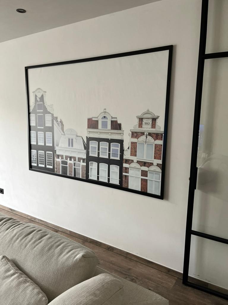 Ingelijste foto Amsterdam, Antiek en Kunst, Kunst | Tekeningen en Fotografie, Ophalen