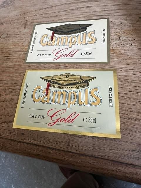 Tour à bière dorée du campus à 2 labels Kampenhout, Enlèvement ou Envoi, Neuf, Autres types, Autres marques