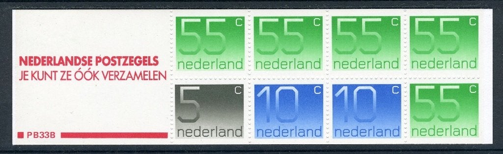 PAYS-BAS PB33b MNH 1987 - Numéro du carnet de timbres, Enlèvement ou Envoi, Après 1940, Non oblitéré