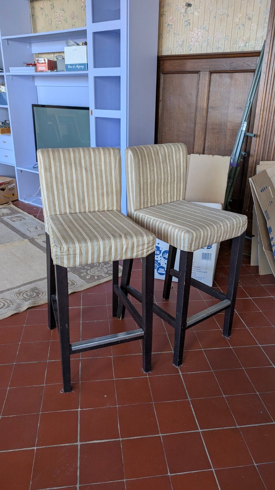 Barstoelen IKEA henriksdal, Avec repose-pieds, 2 tabourets, Enlèvement, Bois