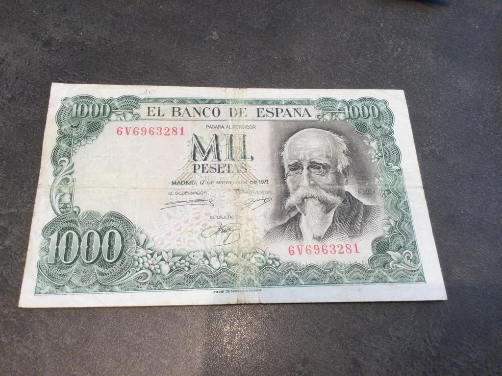 Spanje 1000 Peseta’s 1971, Postzegels en Munten, Ophalen of Verzenden