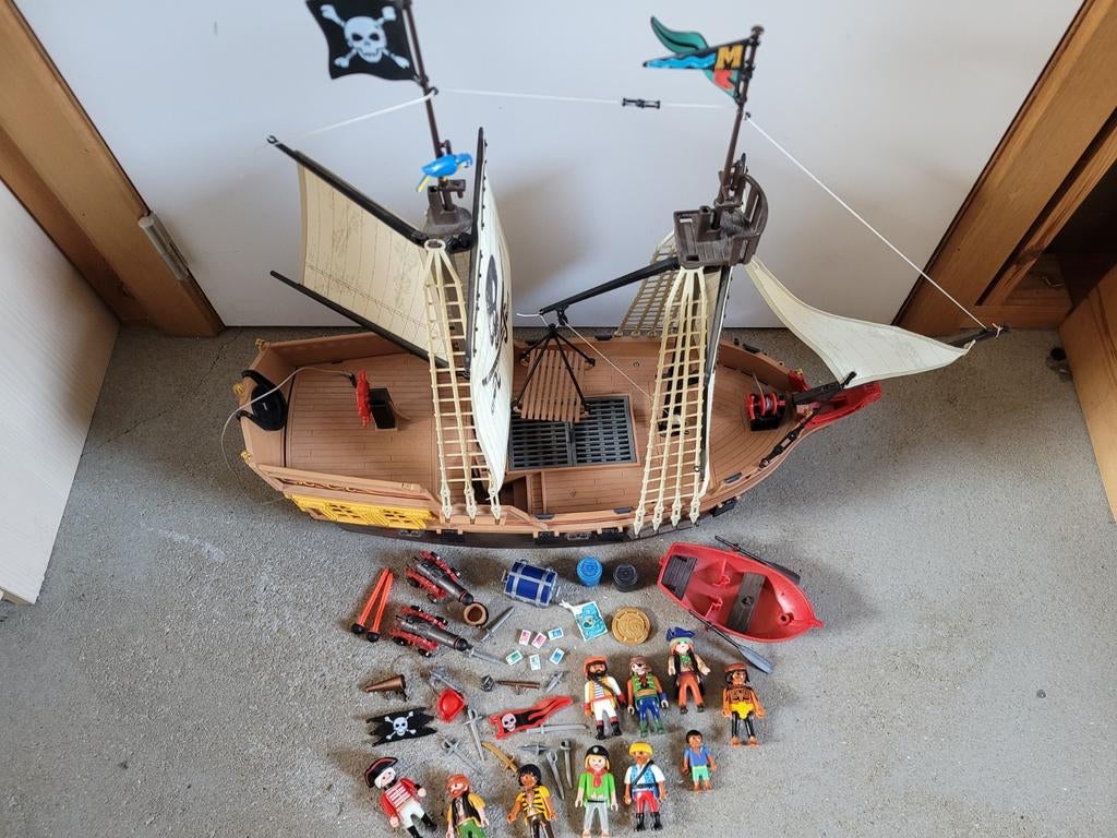 Playmobil 5135 Groot Piratenschip met extra's, Enlèvement, Comme neuf, Playmobil en vrac