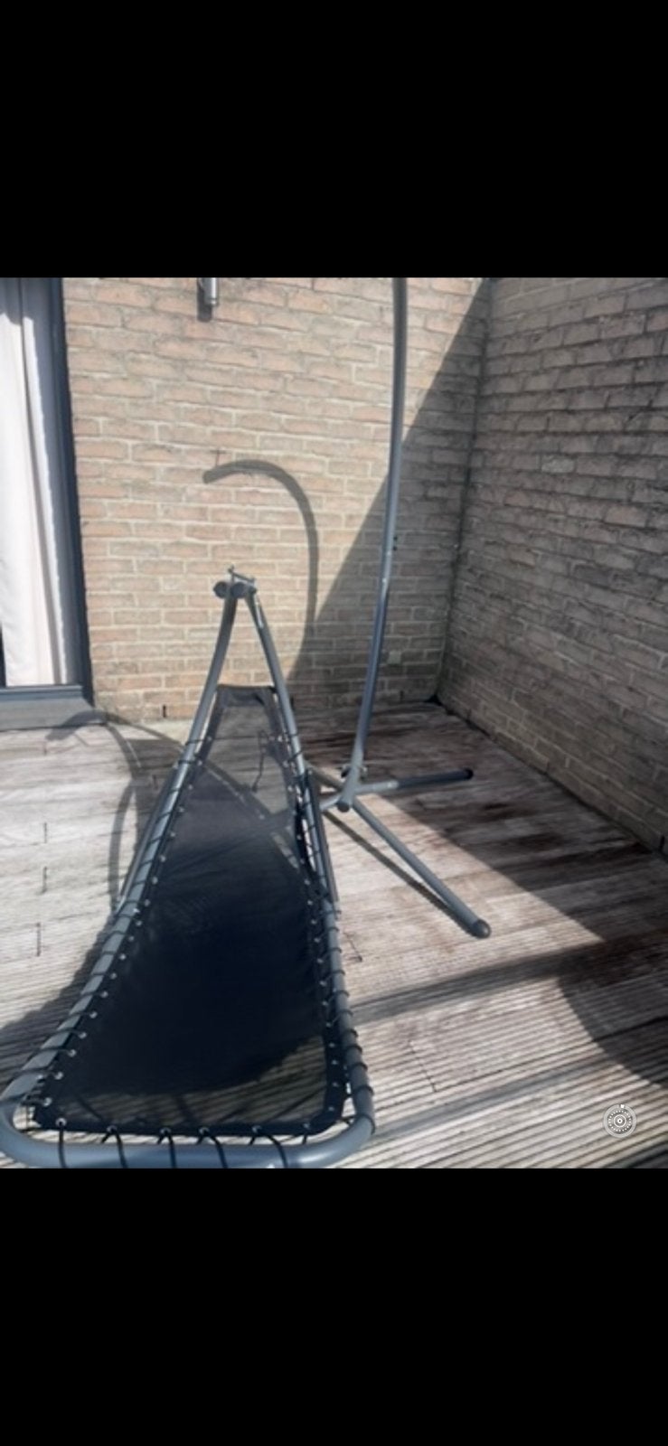 1 zomer gebruikt, Tuin en Terras, Ophalen, Gebruikt, Met standaard, Eenpersoons