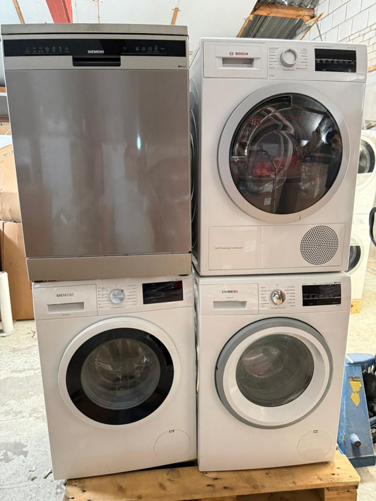 Partij werkende jongGebruikte witgoed 60 stuks!, Elektronische apparatuur, Was-droogcombinaties, Zo goed als nieuw, 6 tot 8 kg