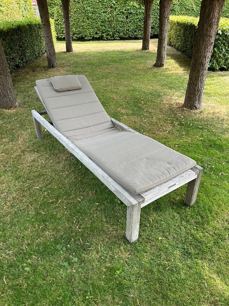 Ligbed teak Royal Botania, Tuin en Terras, Ophalen, Gebruikt, Teakhout, Verstelbaar