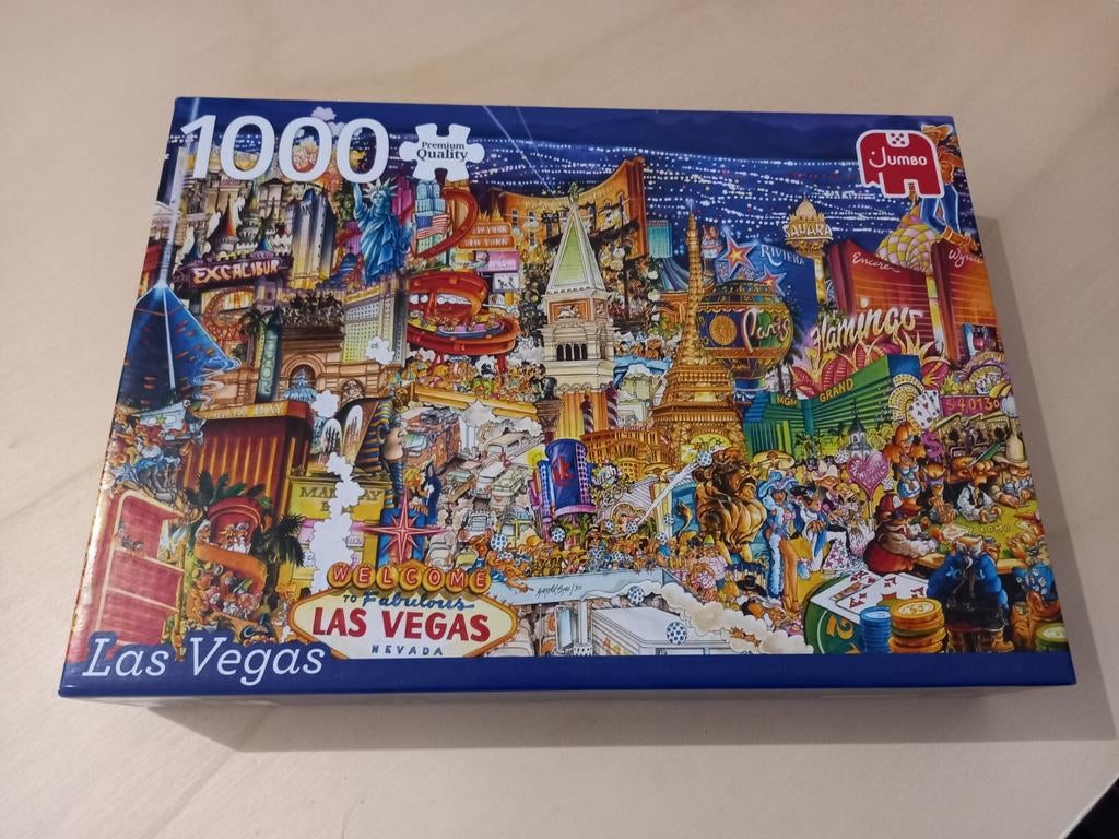 Puzzle Jumbo 1000 pièces - Las Vegas, Enlèvement ou Envoi, 500 à 1500 pièces, Utilisé, Puzzle