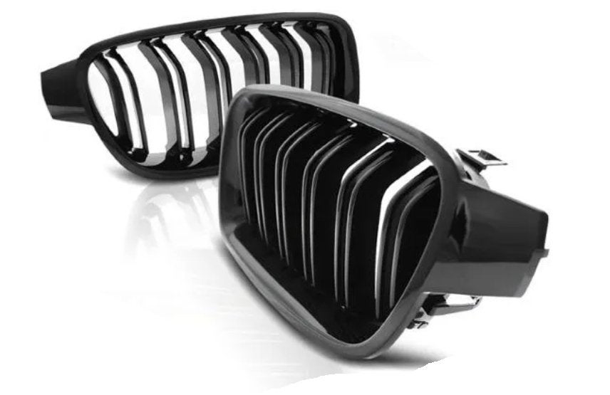 Grill Nierenset Dubbel spijlen BMW F30, F80, F31, Zwart mat