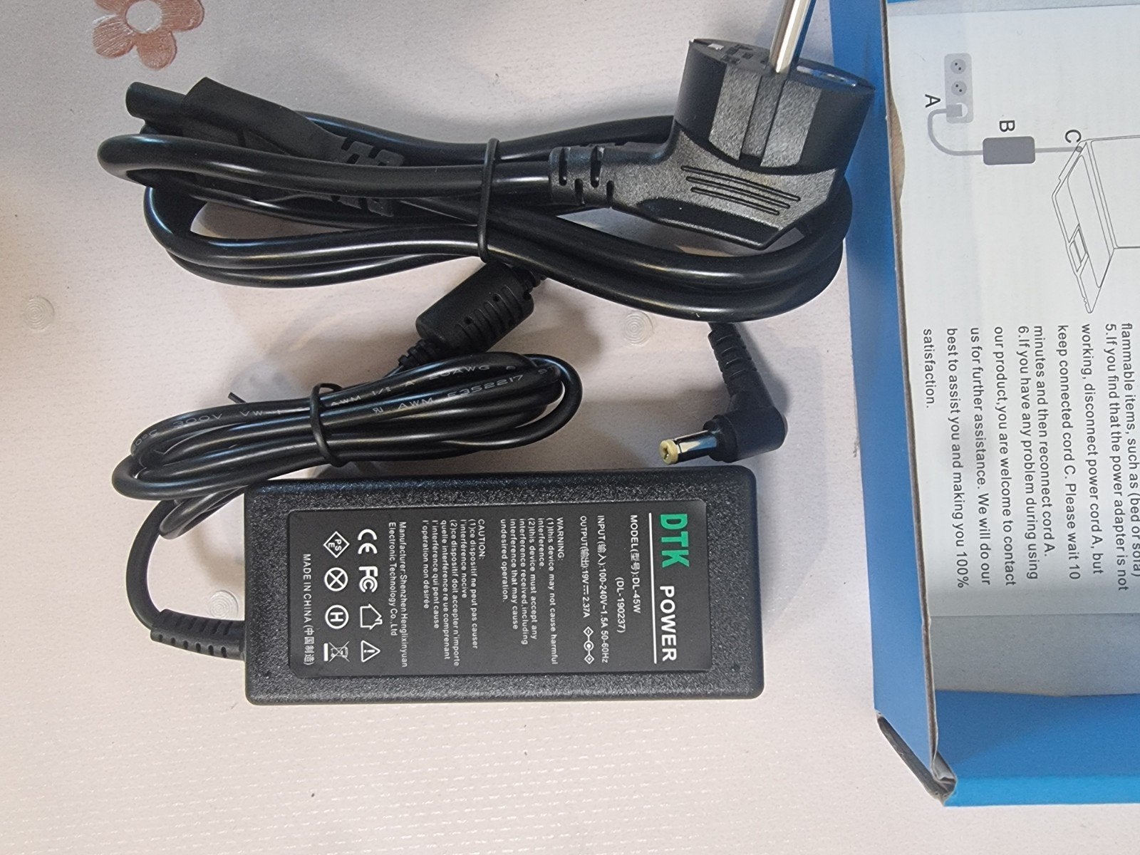 Chargeur pour ordinateur portable DTK Power DL-45W 19V 2.37A, Enlèvement ou Envoi, Null, Null, Null