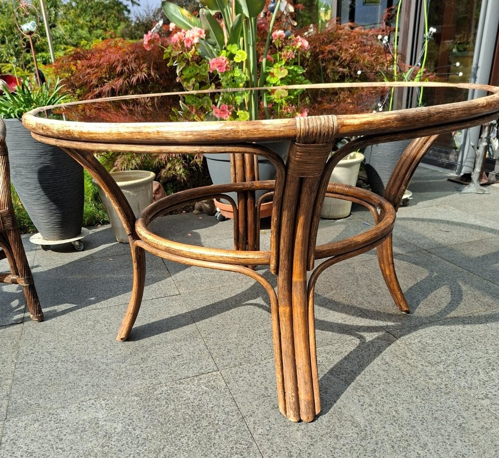 ROTAN TUIN/TERRAS  SET, Ophalen, 5 zitplaatsen, Gebruikt, Rotan