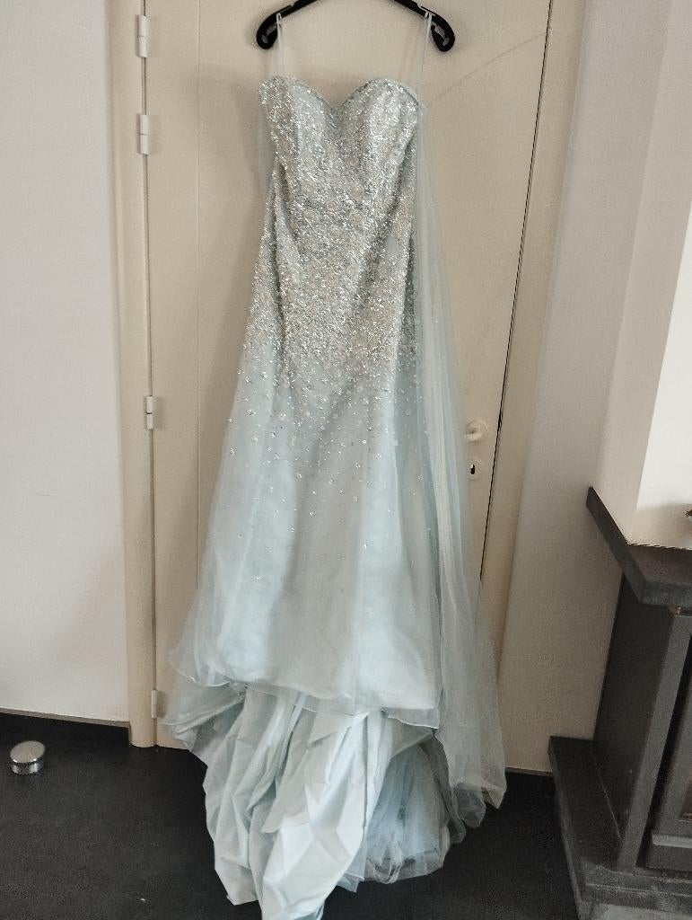 Robe de mariée/de cocktail bleu pâle T38-40, Enlèvement, Neuf, Taille 38/40 (M), Bleu