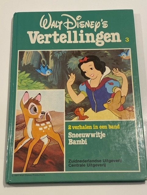 Walt Disney's vertellingen 3 (Sneeuwwitje, Bambi), Boeken, Ophalen of Verzenden, Zo goed als nieuw, Walt disney