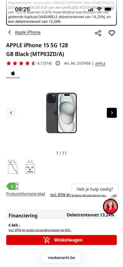 Iphone 15, Telecommunicatie, Mobiele telefoons | Apple iPhone, 128 GB, IPhone 15, Zwart, Nieuw