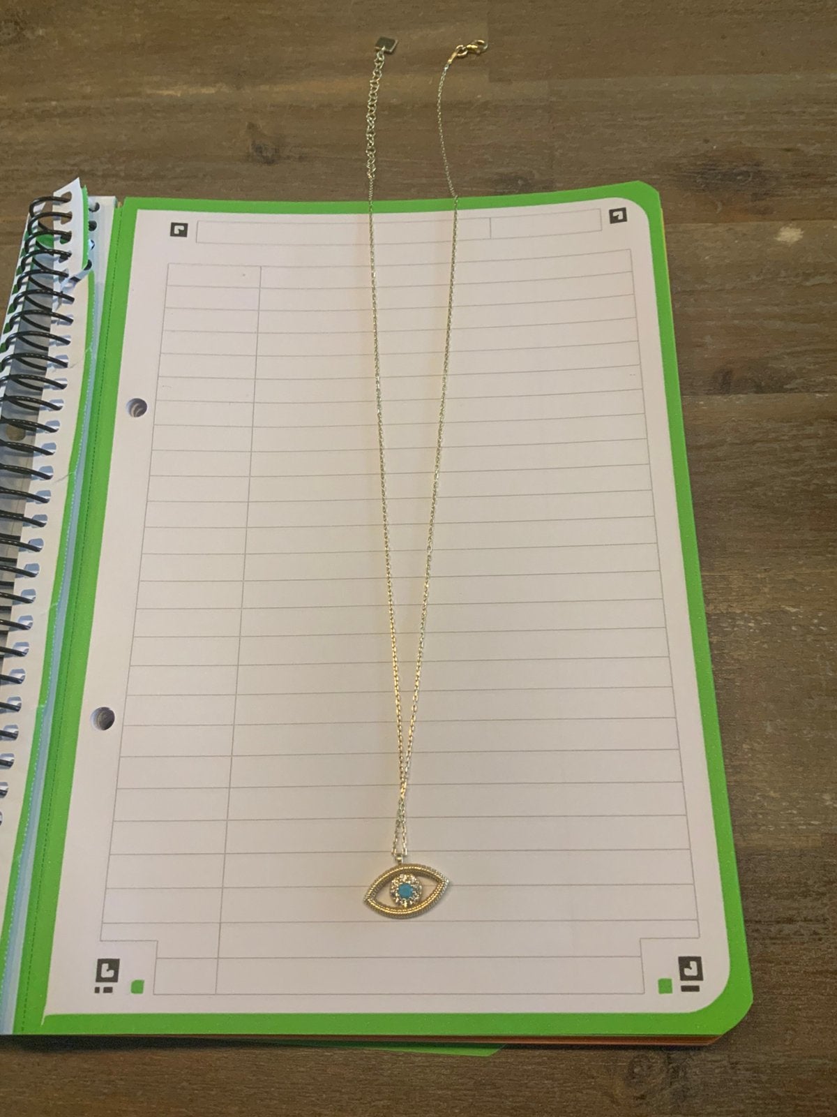 Mooie goudkleurige ketting met oog van fatima, Ophalen, Zo goed als nieuw