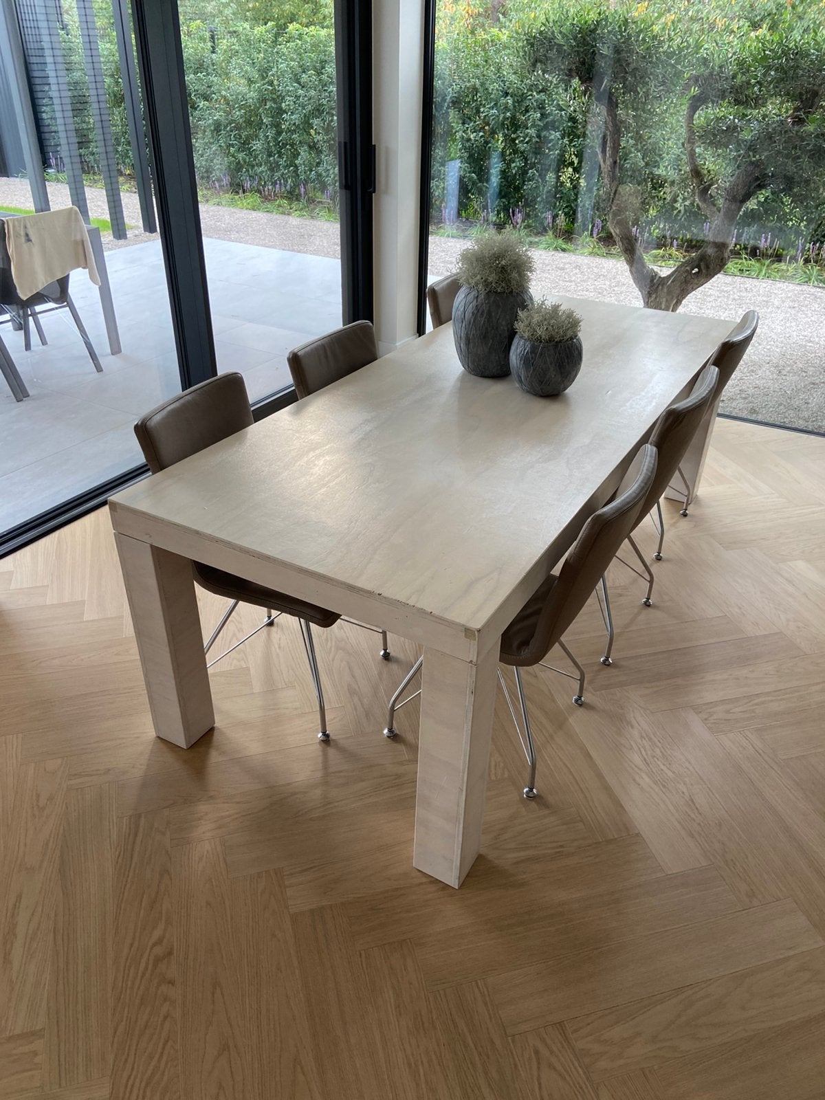 Eettafel te koop 100cm - 240cm hout, Ophalen, Gebruikt, 100 tot 150 cm, 200 cm of meer