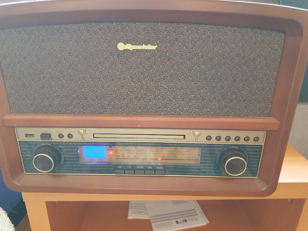 Roadstar HIF-1937TUMPK Retro Hifi-Systeem, Audio, Tv en Foto, Zo goed als nieuw, USB-aansluiting, Platenspeler, Ophalen