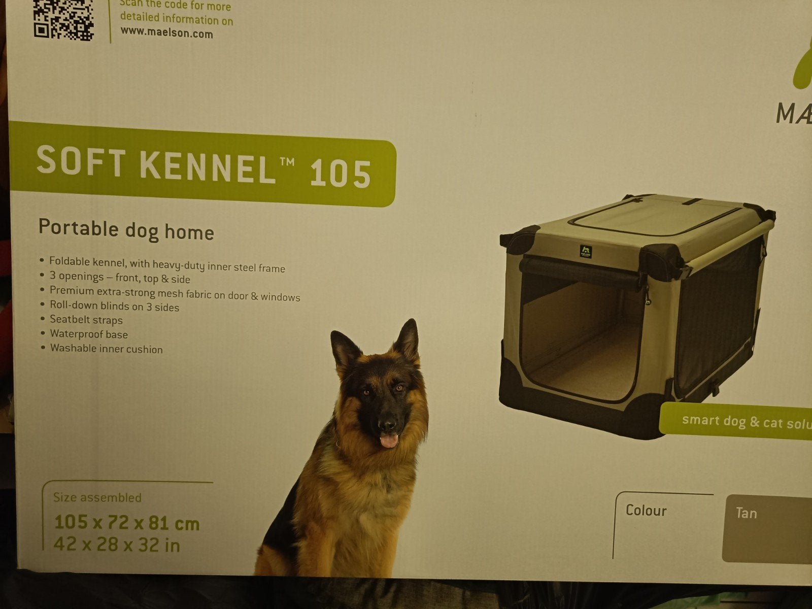 Reisbench XL voor honden, Ophalen