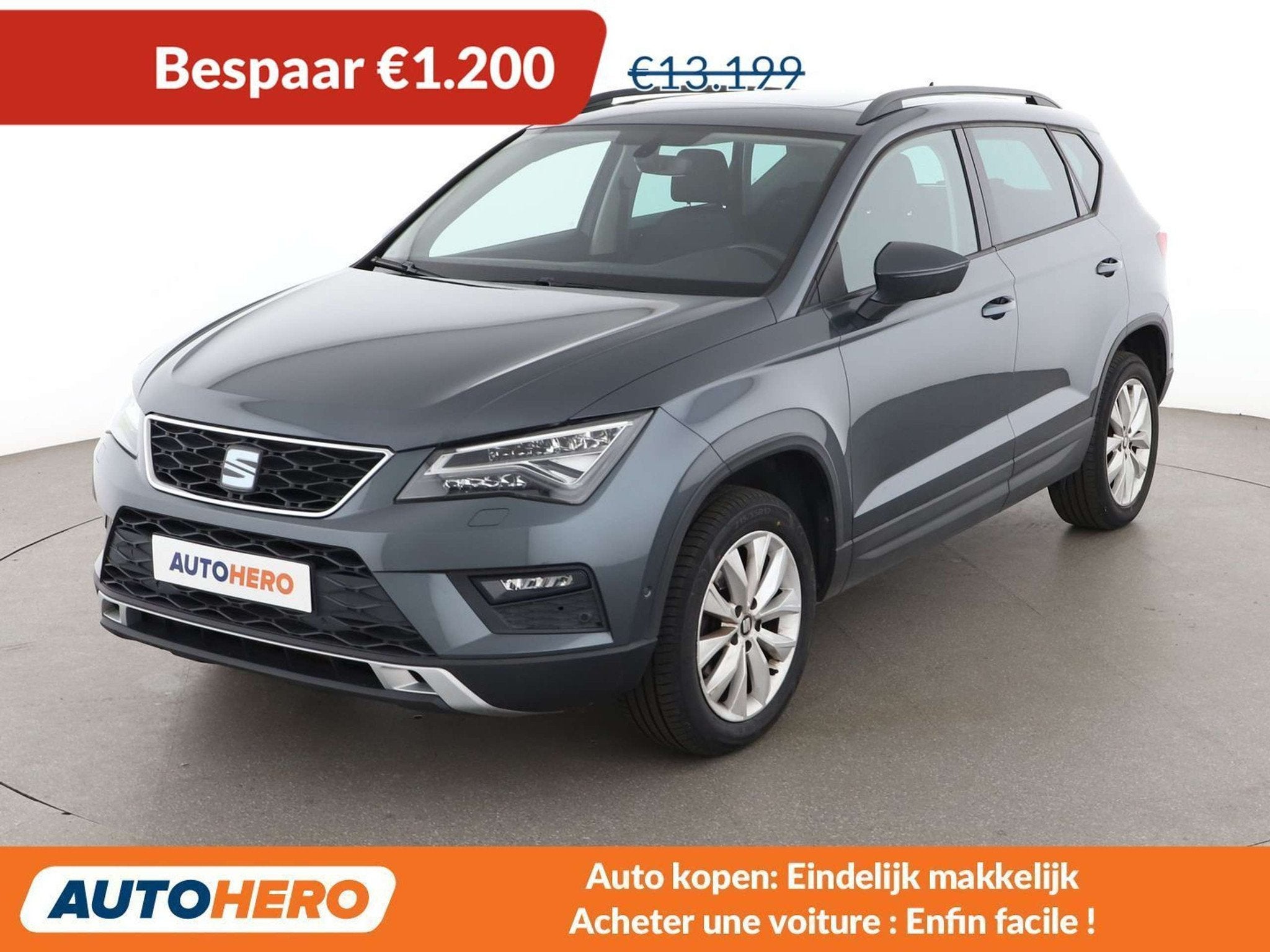SEAT Ateca 1.0 TSI Style (bj 2018), Auto's, Voorwielaandrijving, Stof, 116 pk, Parkeerassistent