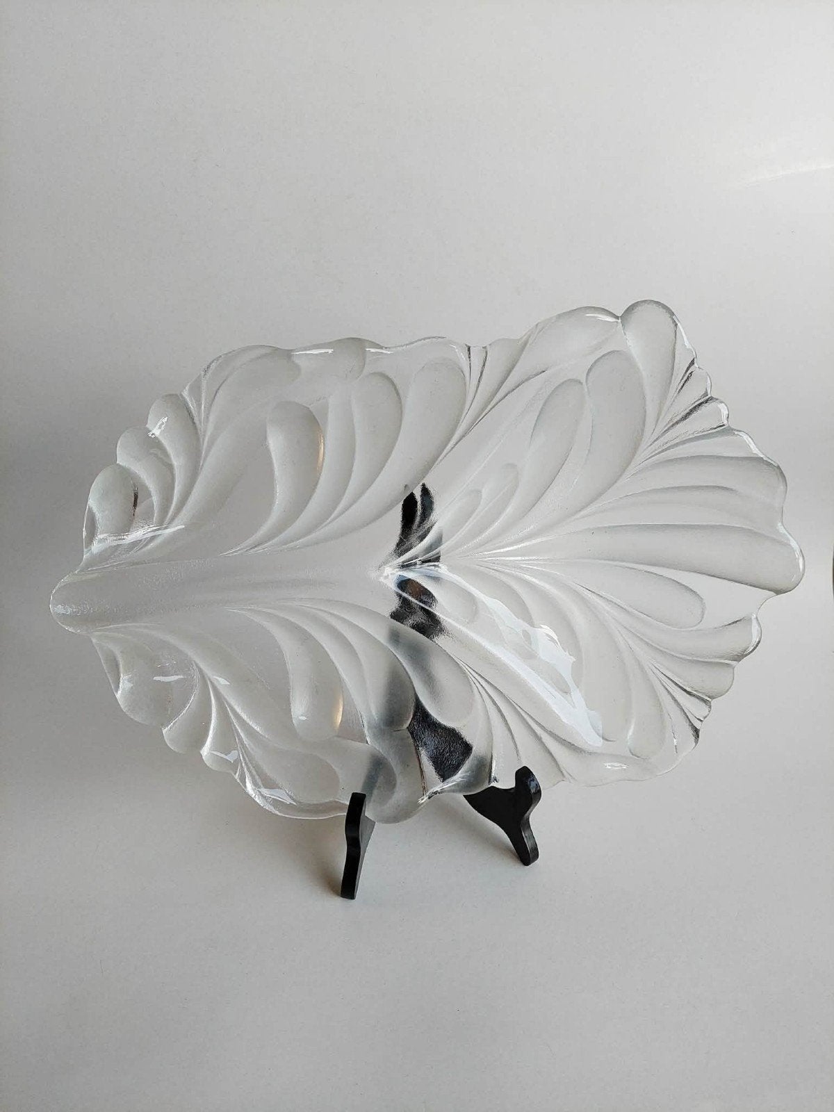 Kristallen schotel in bladvorm - Mikasa Walther Glass, Enlèvement