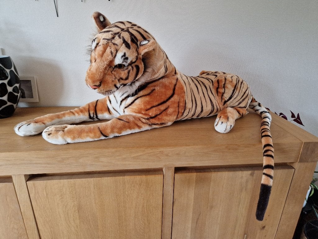 Peluche représentant un tigre - Parfait état, Brun, Enlèvement ou Envoi, Grand (plus de 80 cm), Comme neuf